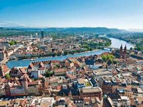 Luftaufnahme von Basel: Foto: Basel Tourismus.